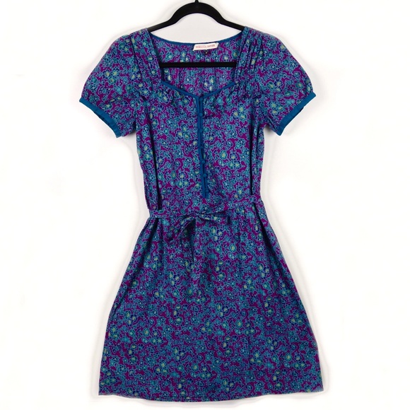 Rebecca Taylor Dresses & Skirts - Rebecca Taylor > Floral Dress with Ruffle Neckline